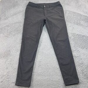Lululemon ABC Pant Slim Tech Canvas 34x32 Heathered Black M5983S Men's Techwear